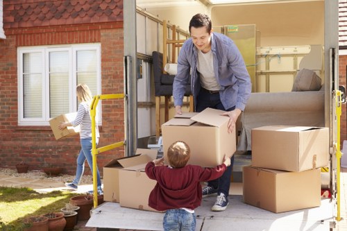 Unpacking boxes into a new flat near Paddington