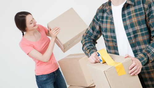 Local packing team handling belongings in Paddington