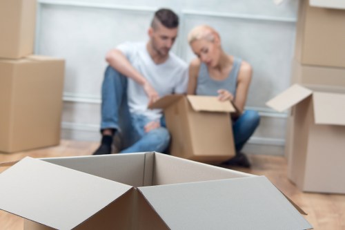 Packing supplies and labeled boxes for home moves in Paddington
