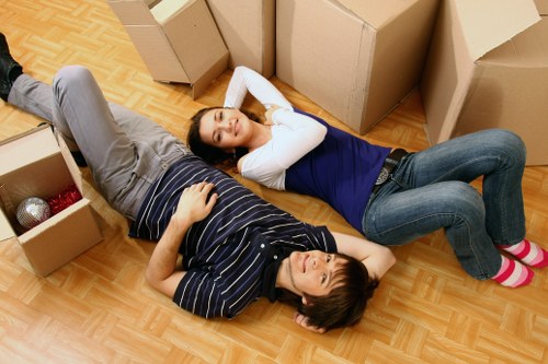 Commercial office removal service in Paddington with moving crates