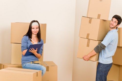 Household furniture being prepared for a Paddington home removal